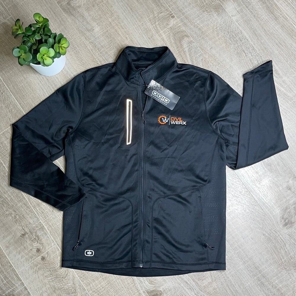 OGIO Endurance Black Full Zip Zippered Pocket Jacket Men’s Size Large
